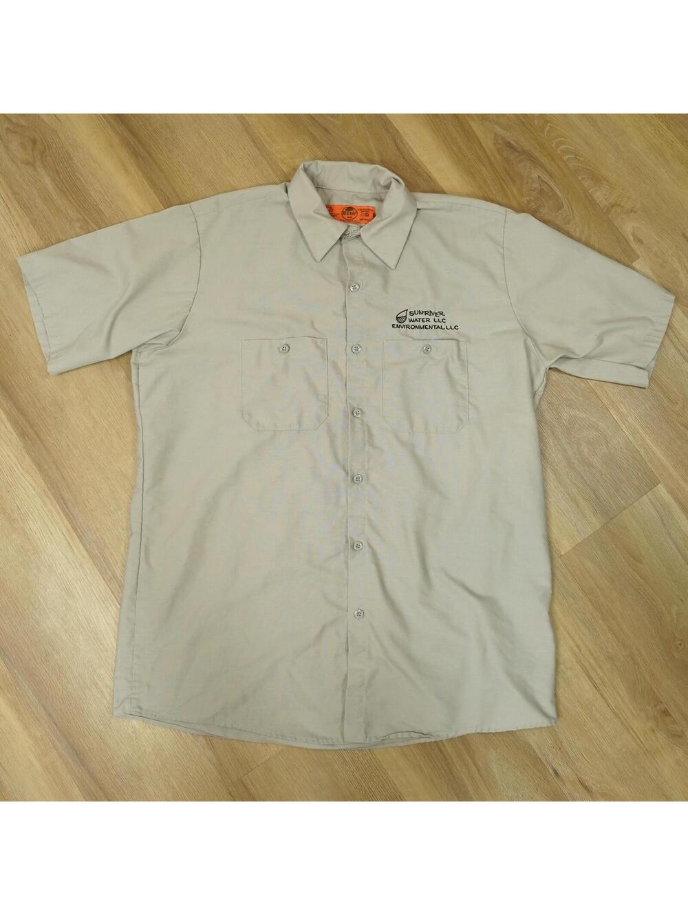 Red Kap Beige Short Sleeve Work Shirt Size Large - Utility, workwear, sunriver